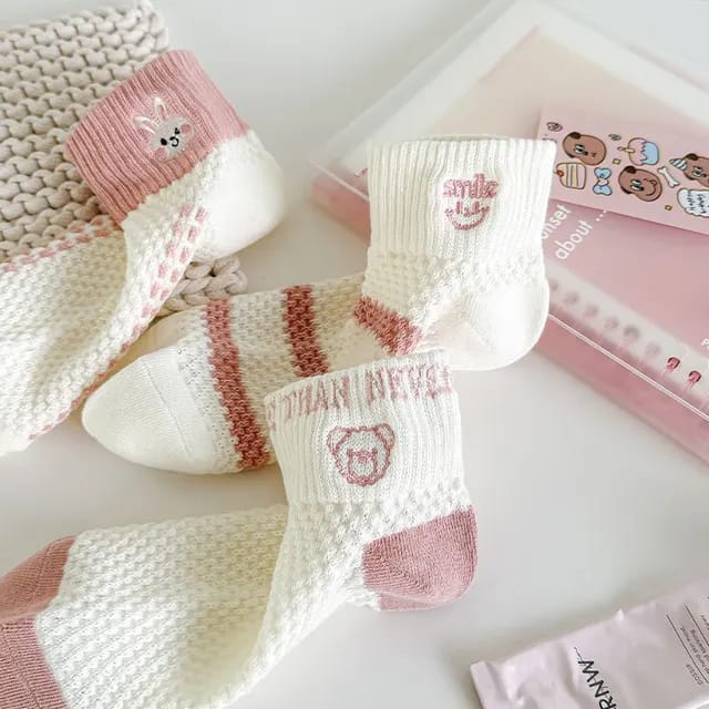 Women's Short Tube Socks Pink Cat